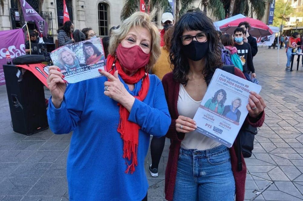 Modo campaña: Olivero y Vilches recorrieron el centro de la Capital