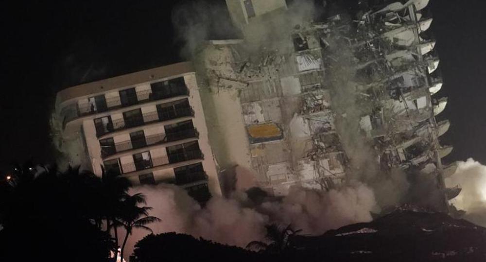 voladura edificio Miami by Twitter