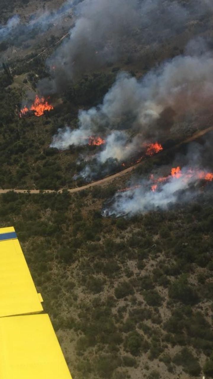 Incendio intencional Traslasierra 