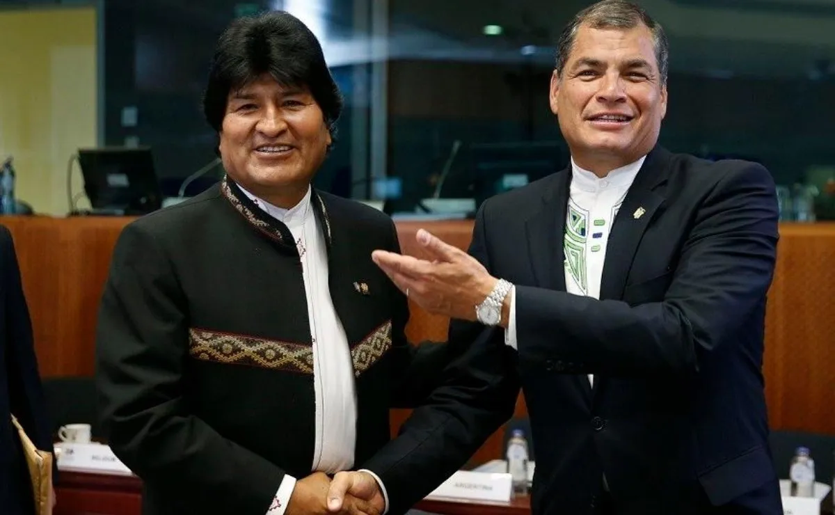 Evo Morales y Rafael Correas by gentileza