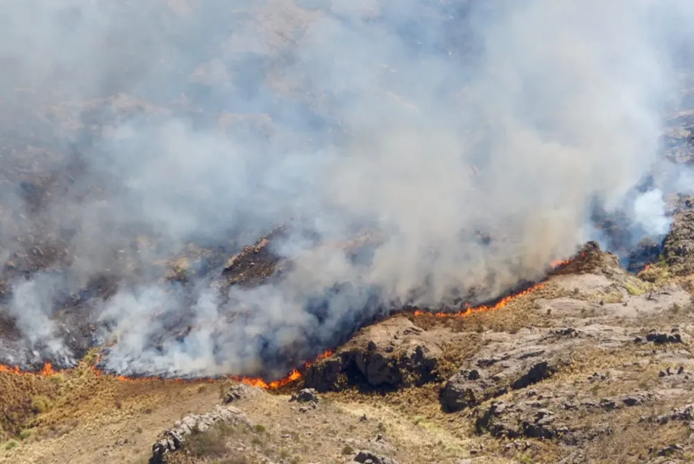 Incendio en la Quebrada del Condorito 2