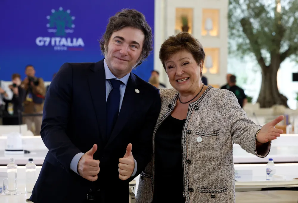 Kristalina Georgieva y Milei by na