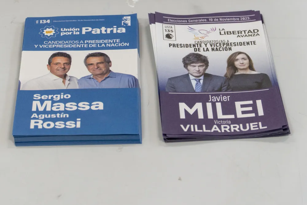 Balotaje 2023 boletas Massa Miley by télam