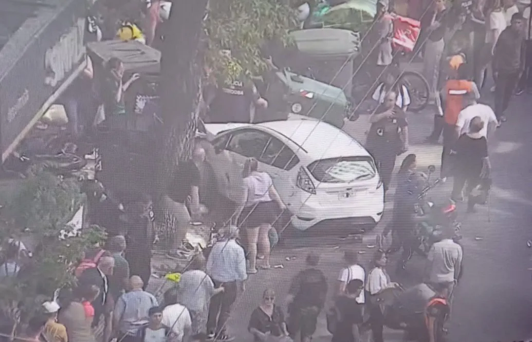 accidente en centro Policia Cbna