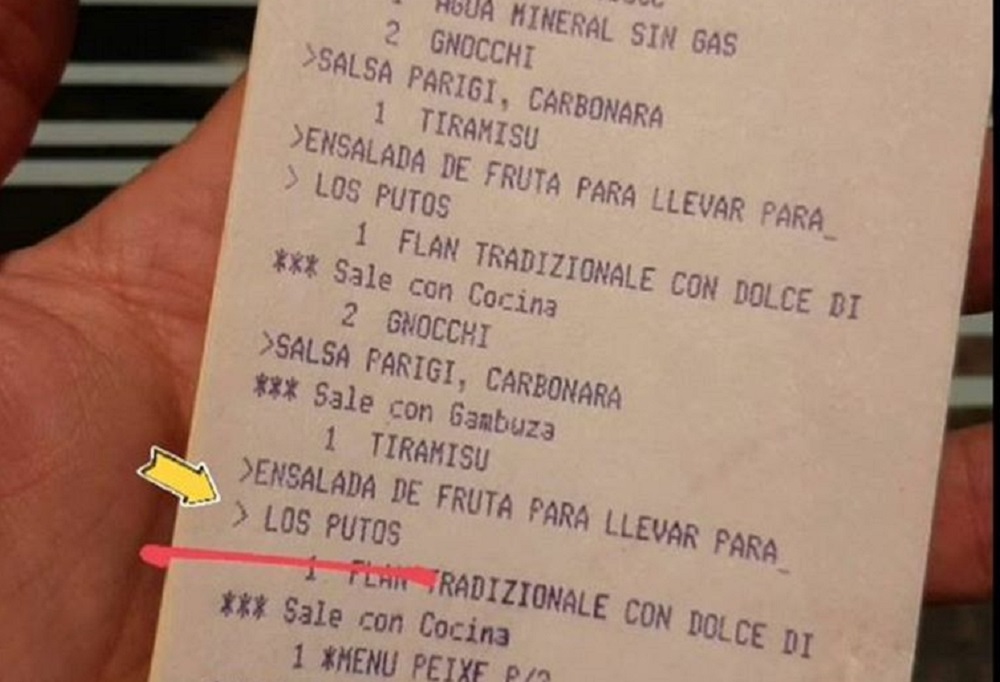 ticket homofóbico