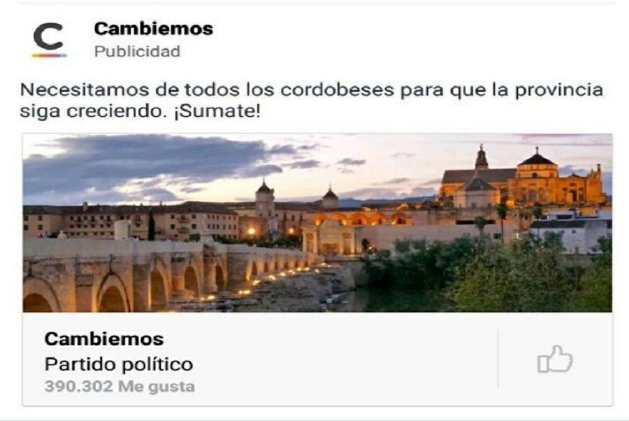 Error Cambiemos ciudad de Córdoba