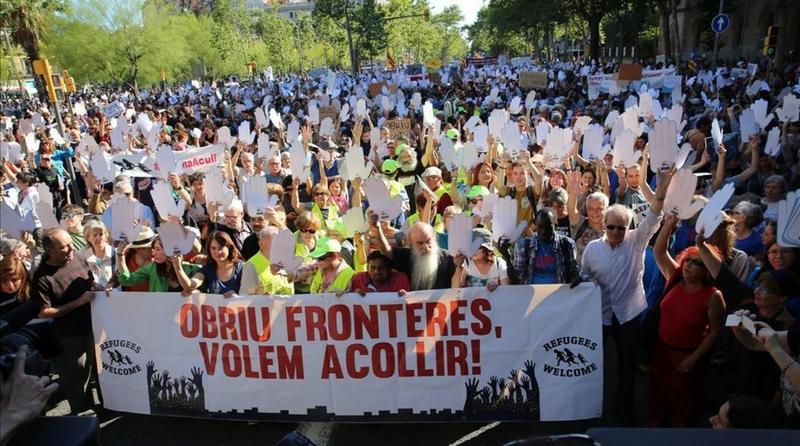 FOTO MANIFESTACION BARCELONA REFUGIADOS 180217 3