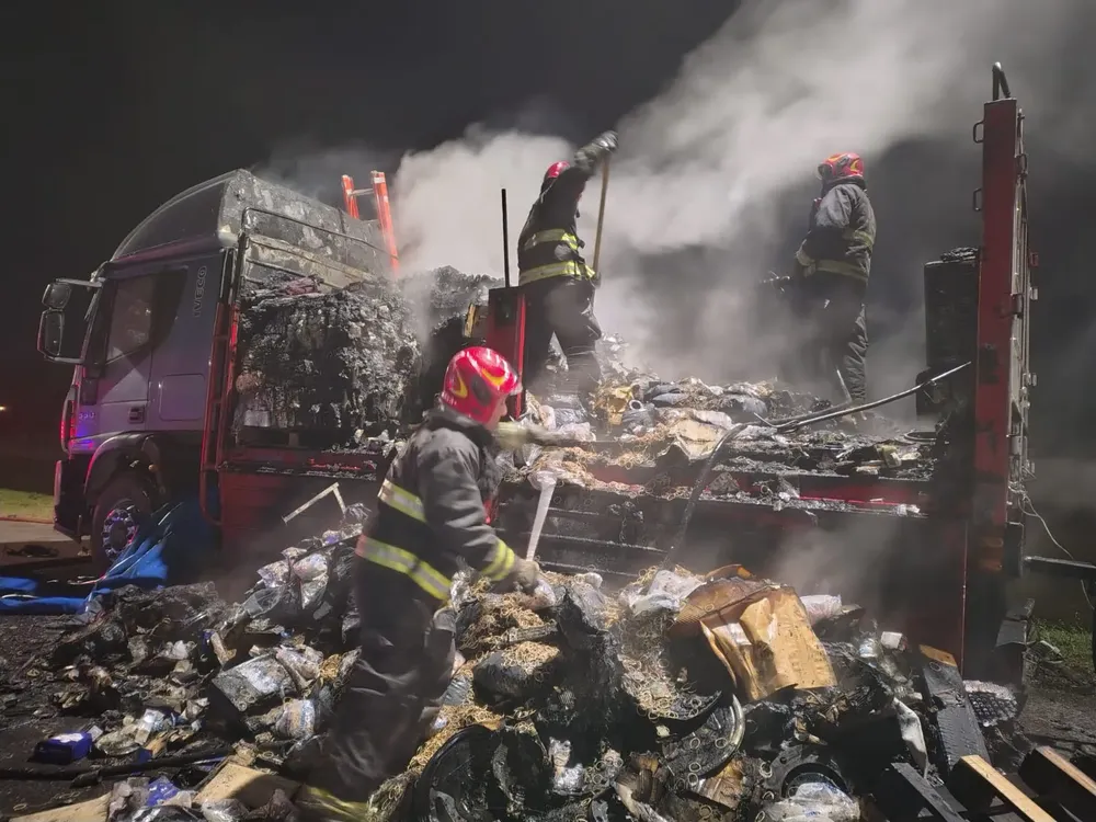 Incendio en la ruta