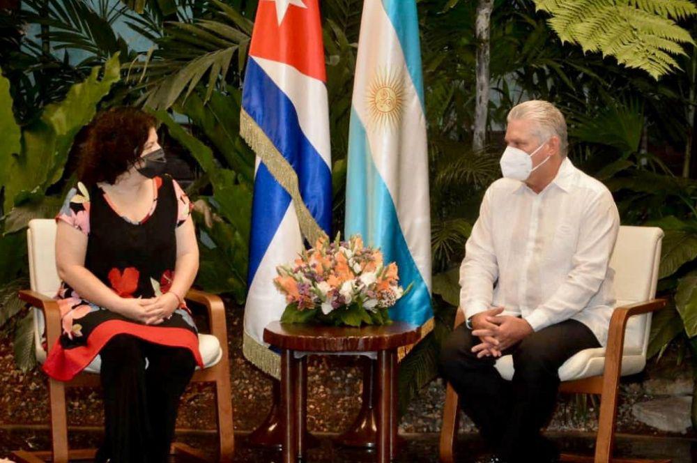 Vizzotti y Miguel Díaz-Canel Bermúdez
