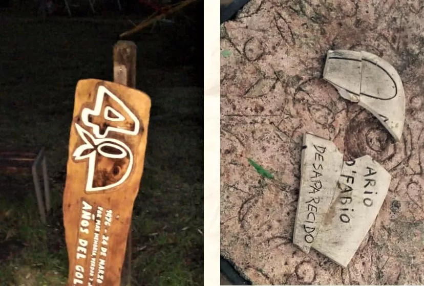 Vandalismo en el Bosque de la Memoria