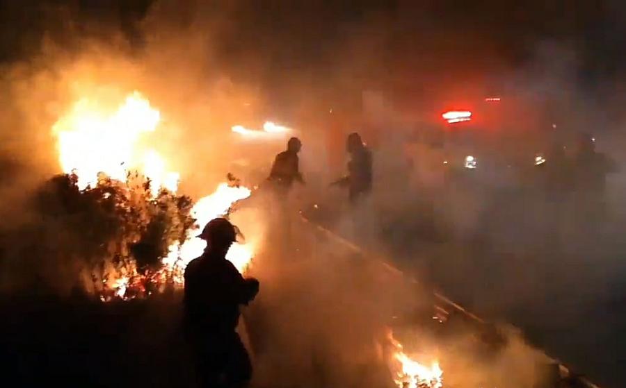 incendio camino del cuadrado