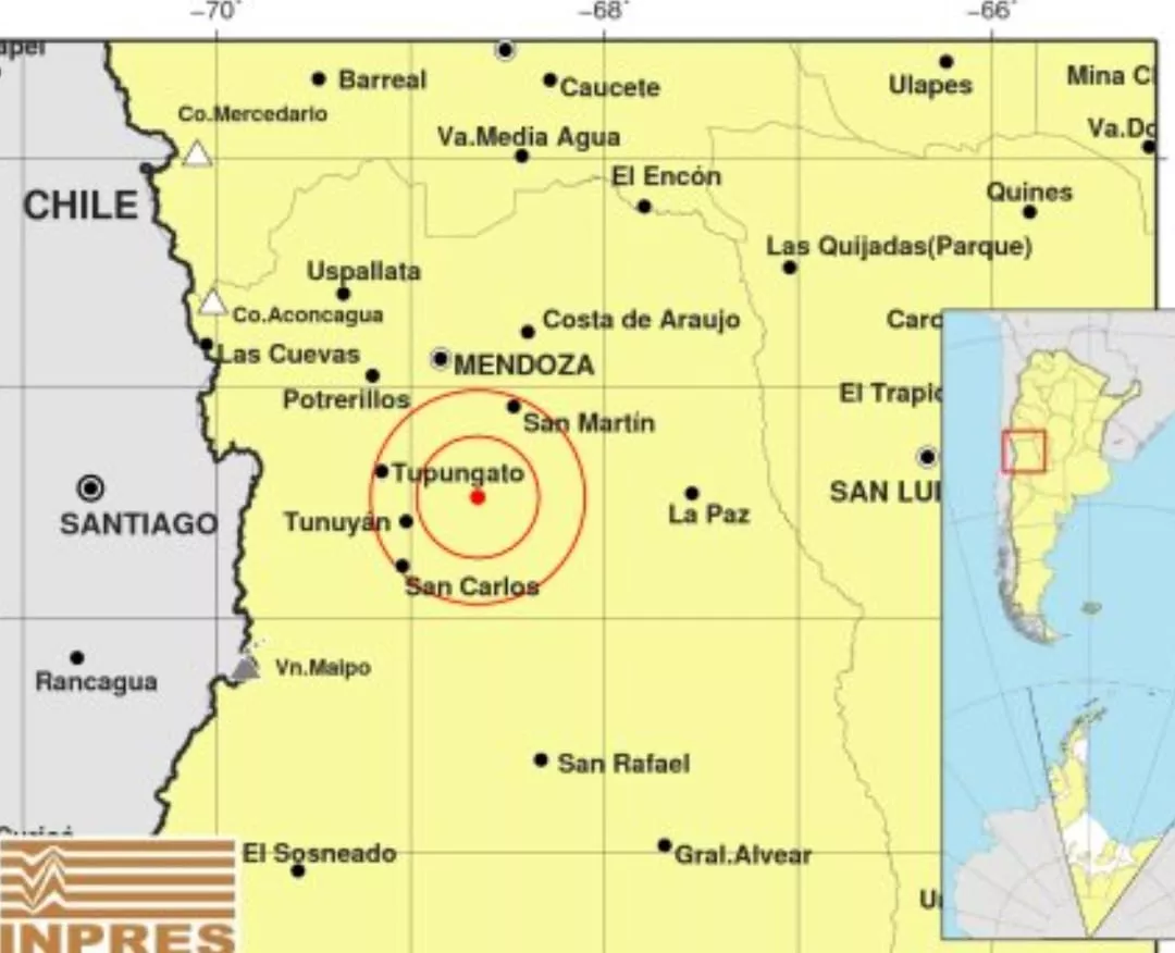 Sismo en Mendoza by INPRES