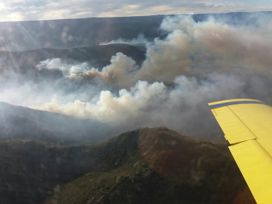 Incendio forestal Ambul by @MinGobCba