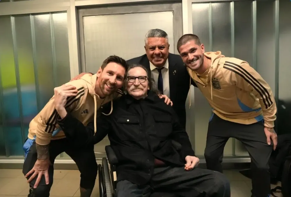 Charly García con Lionel Messi (X)