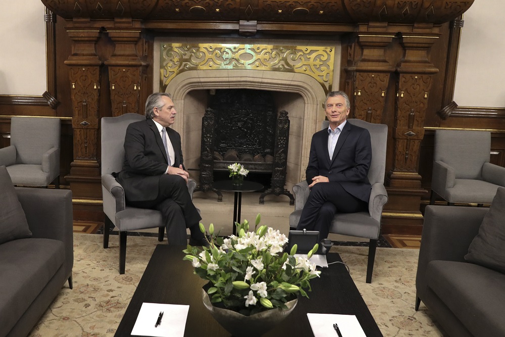 Alberto F y Macri Casa Rosada