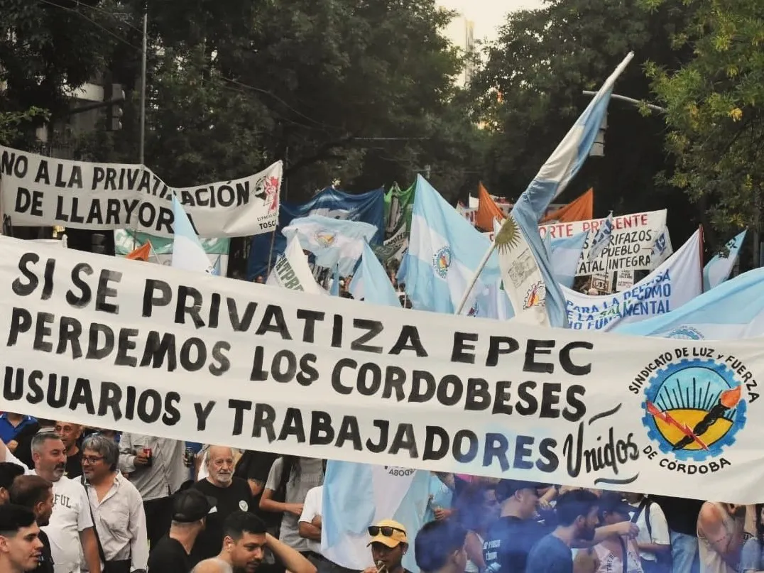 No a la privatización de EPEC (Luz y Fuerza de Córdoba)
