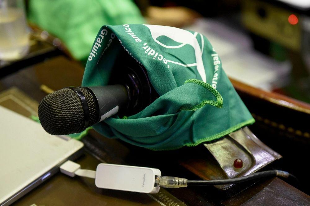 Pañuelo aborto mic diputados Télam