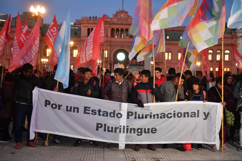 Acampe pueblos originarios by Télam