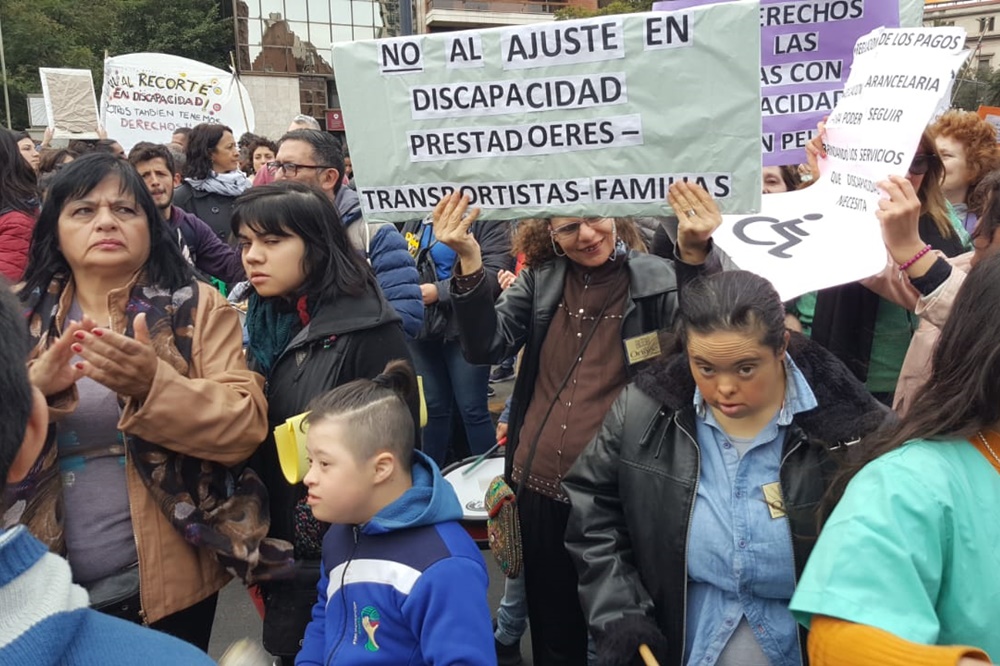 protesta prestadores de discapacidad