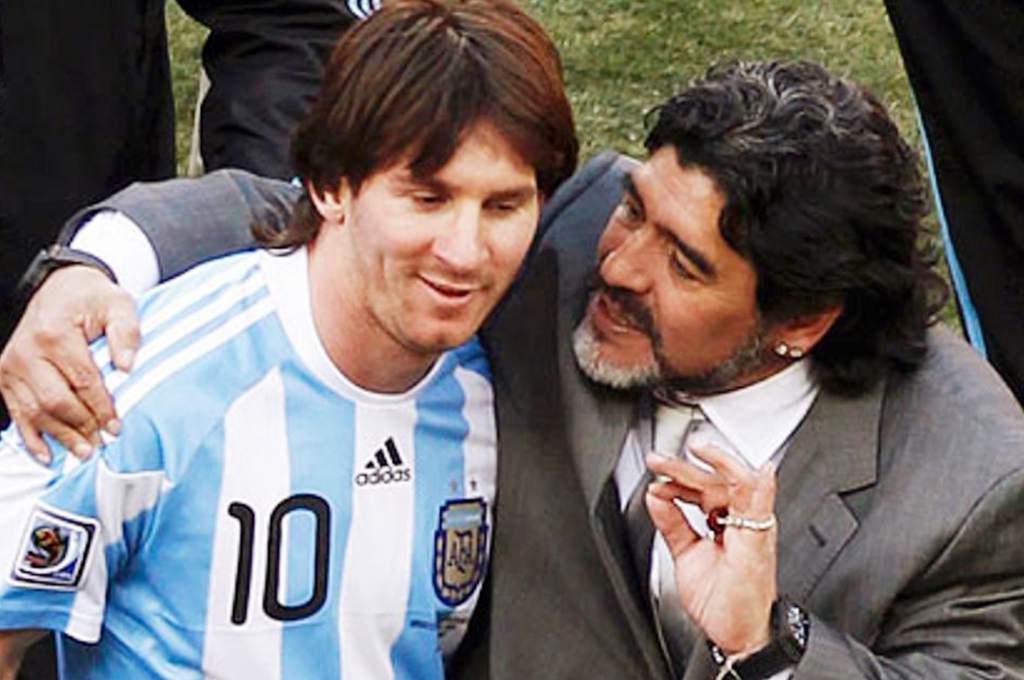 Messi y Maradona by gentileza