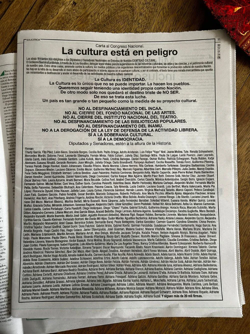 Cultura en peligro