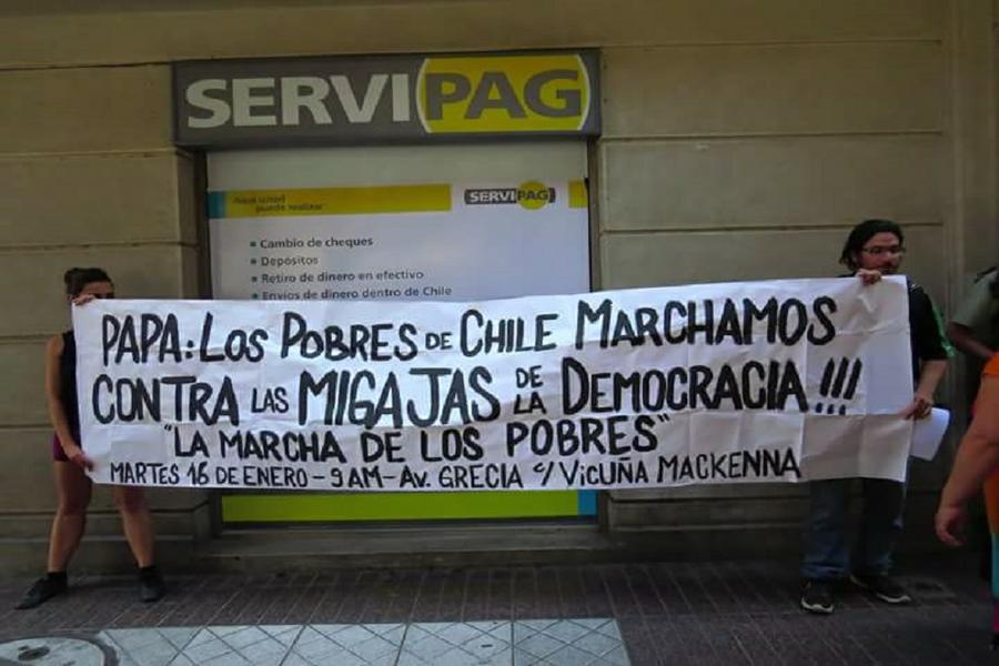 marcha de los pobres en chile by @chileokulto