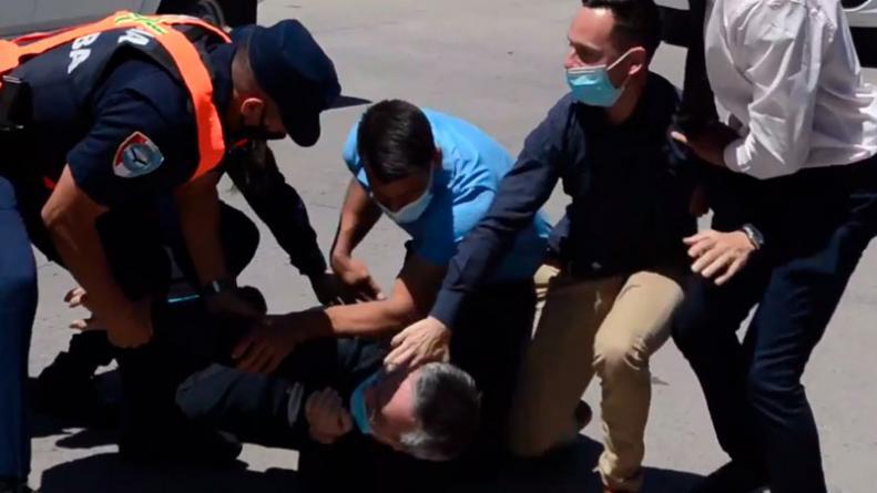 Protesta contra Schiaretti en Río Cuarto