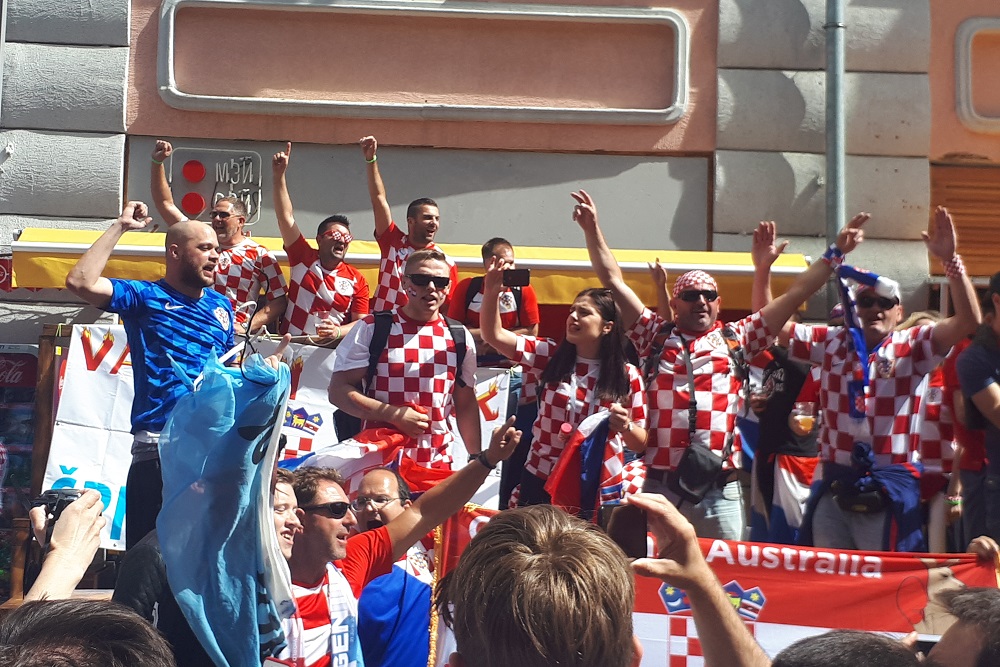 BANDERAZO ARGENTINA CROACIA NIZHNI NOVGOROD
