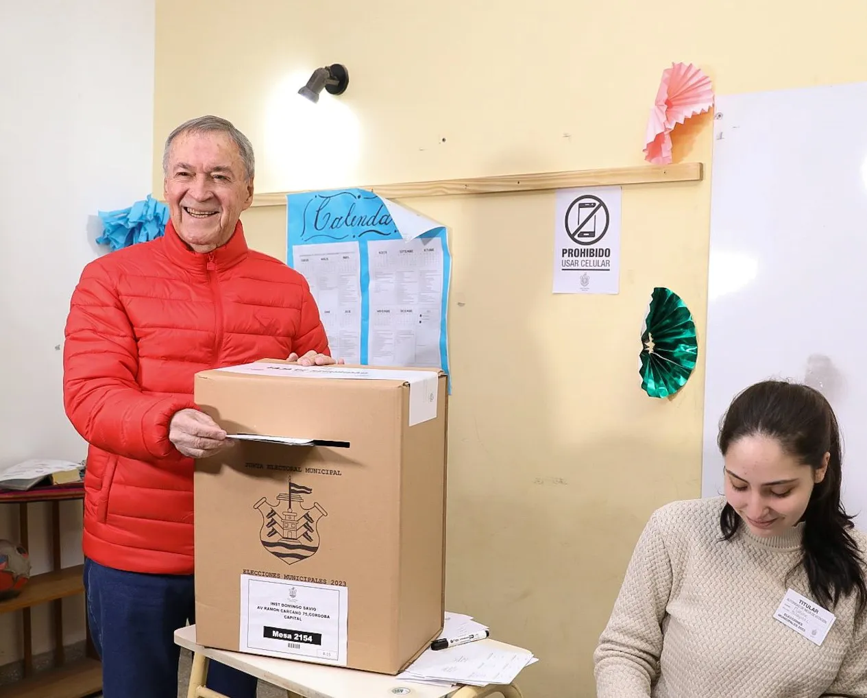 Juan Schiaretti votó (twitter juan schiaretti)