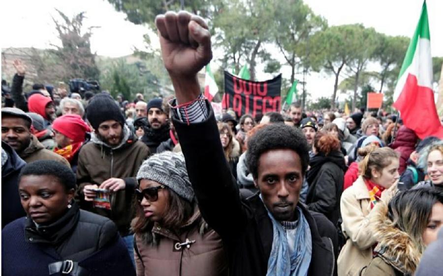 protesta italia racismo africanos by Reuters