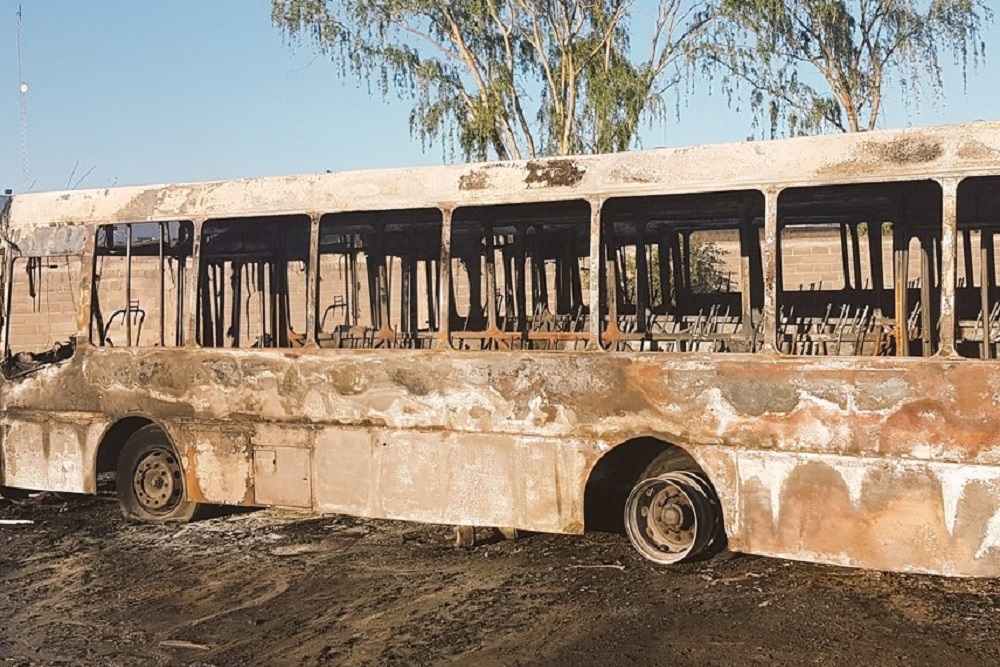 incendio colectivos Ersa by @javiersassi