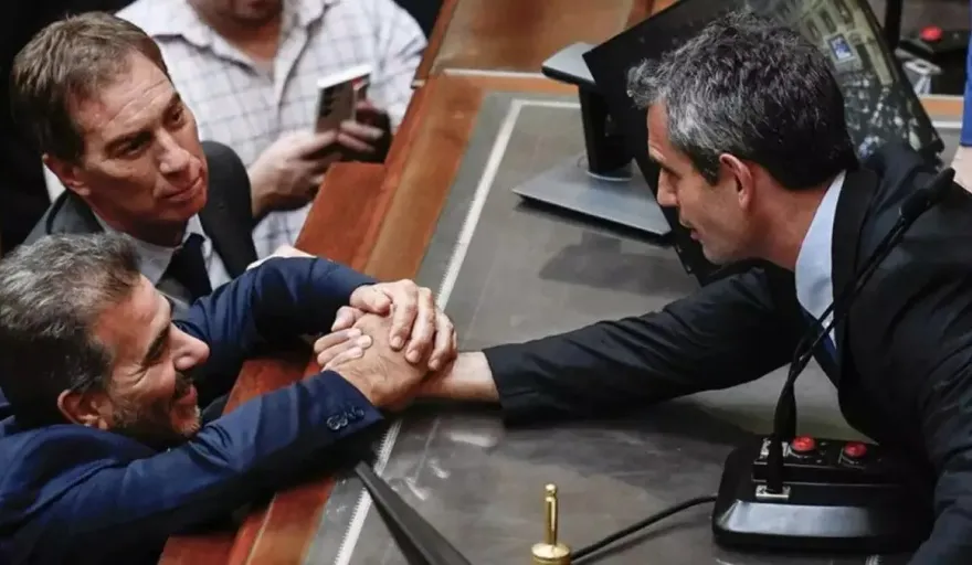 Cristian Ritondo y Martín Menem en Diputados (gentileza)