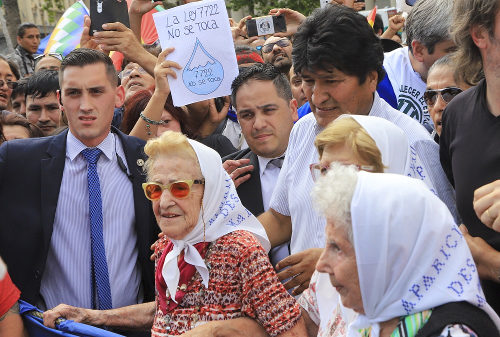 Evo Morales y Madres de Plaza de Mayo NA