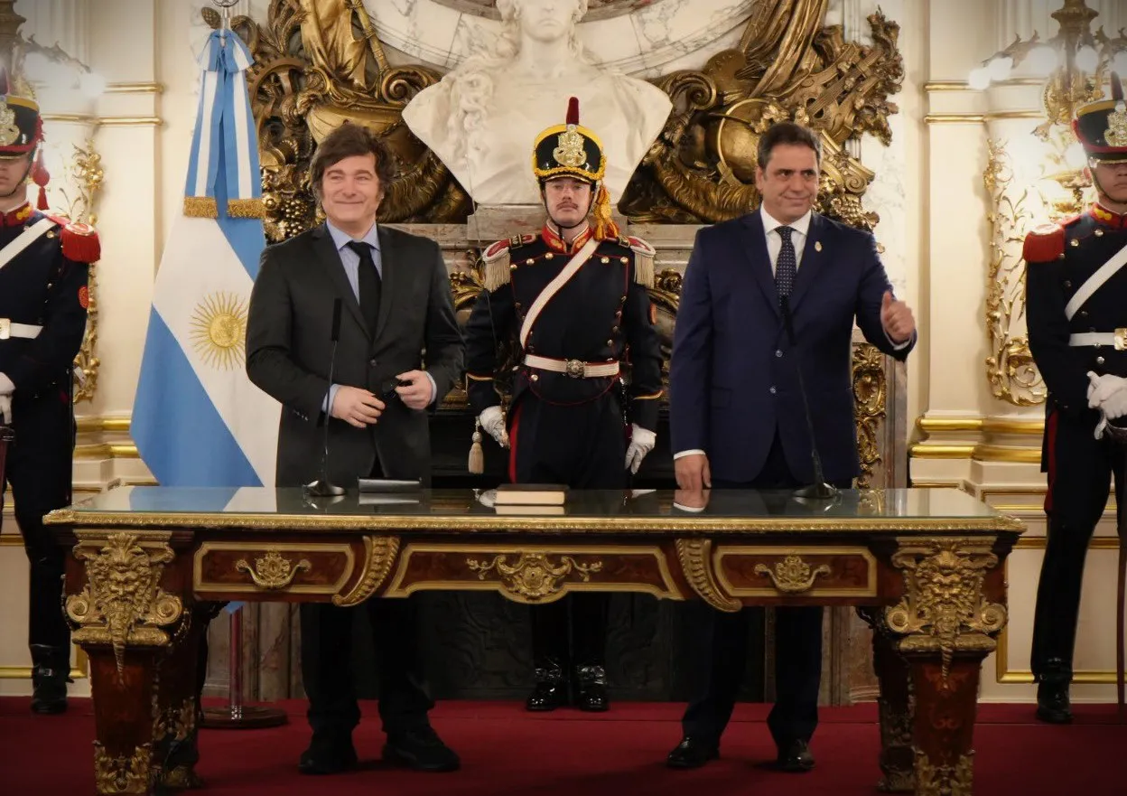 Lisandro Catalán y Javier Milei (x)
