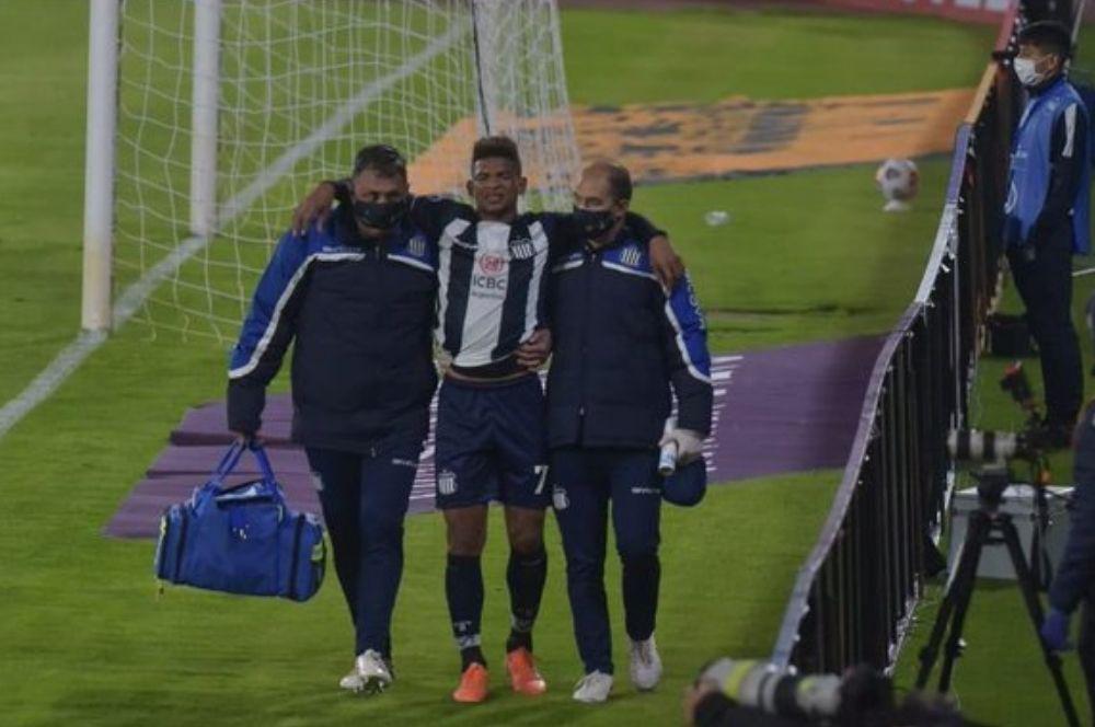 Diego Valoyes sale lesionado frente al Tolima gentileza