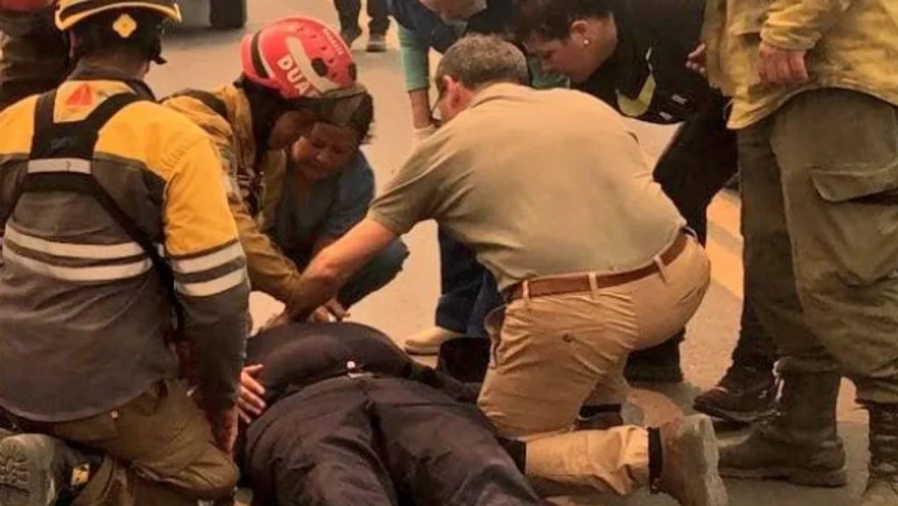 policía atropellado en San Esteban by Prensa Policía
