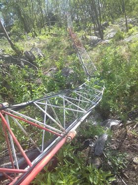 antena caída Fm La Calera