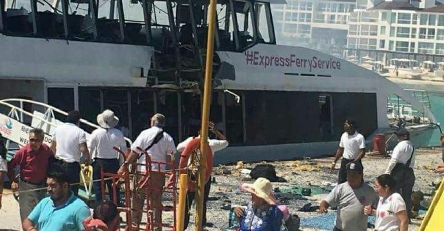 Al menos 25 heridos tras una explosión de un ferry en Playa del Carmen