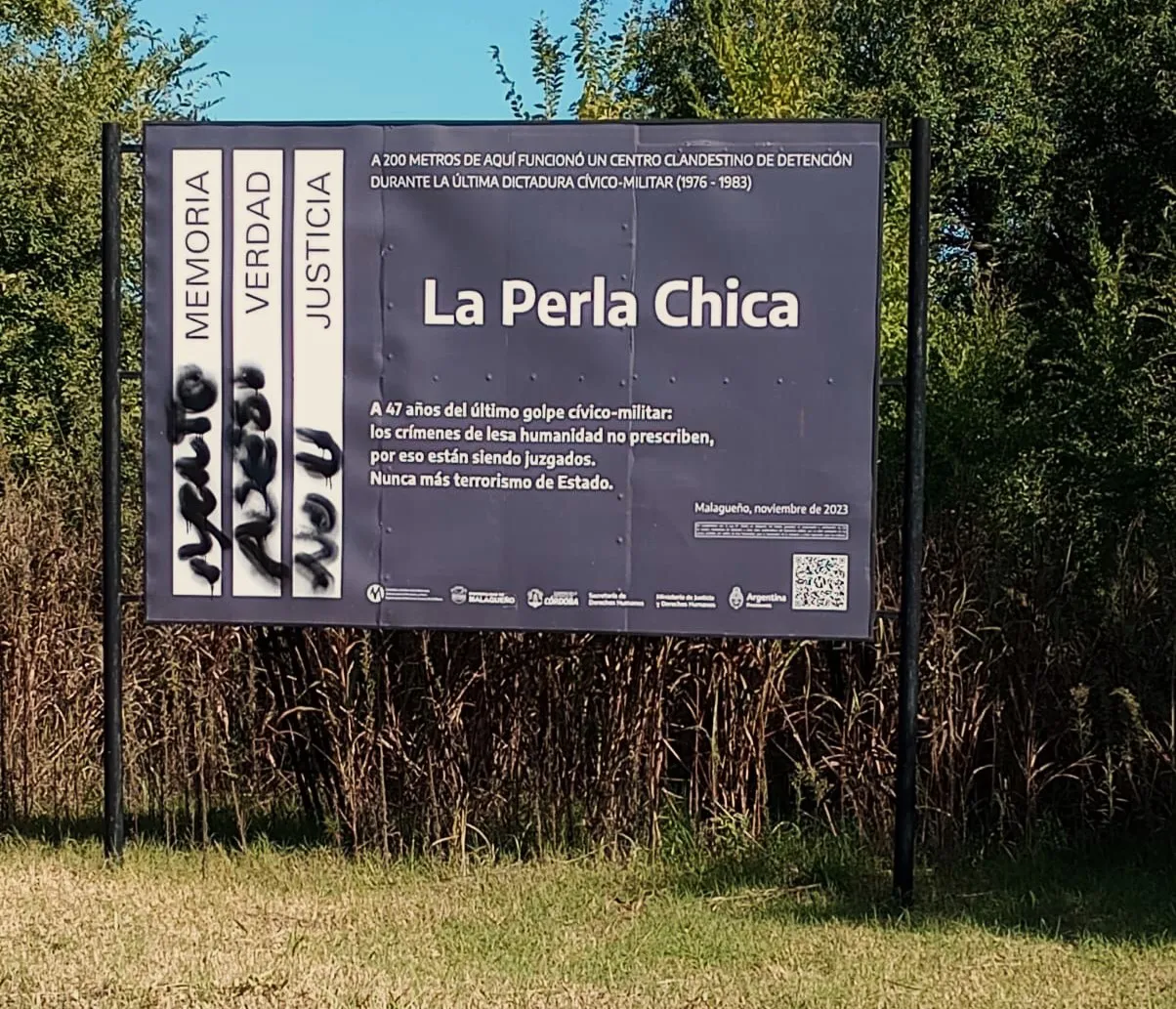 Vandalismo en La Perla Chica (Comisión Provincial de la Memoria)