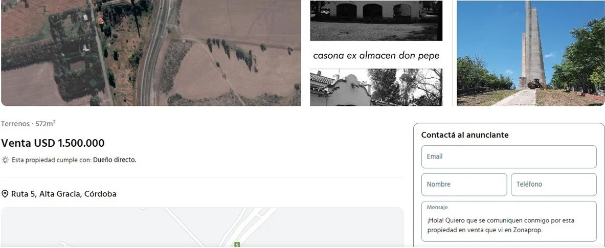 Captura venta monumento a Stenffor