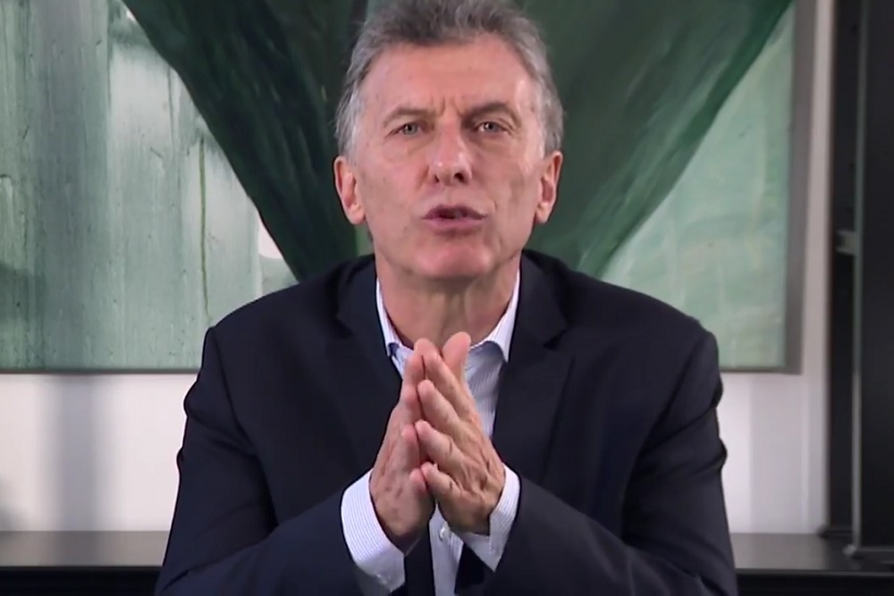 Macri anuncio energía by captura video Facebook