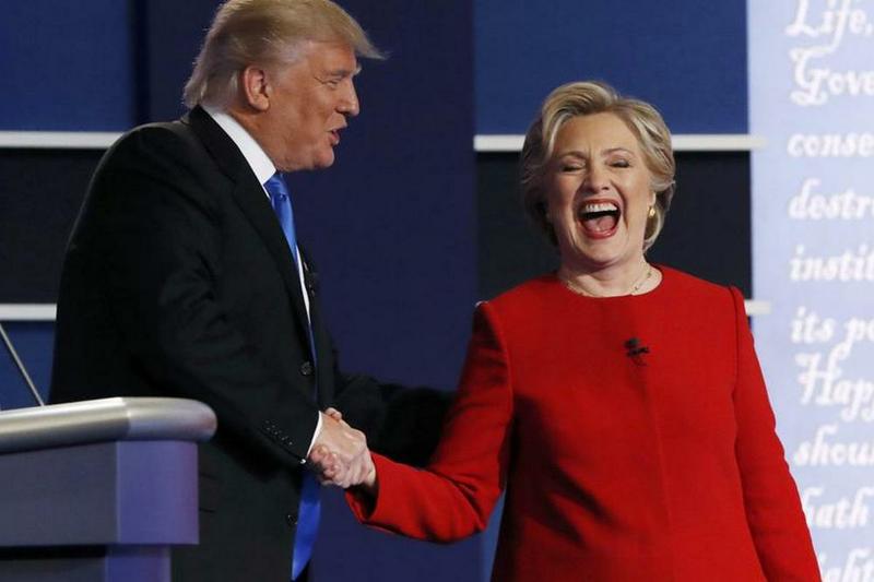 FOTO DEBATE CLINTON TRUMP