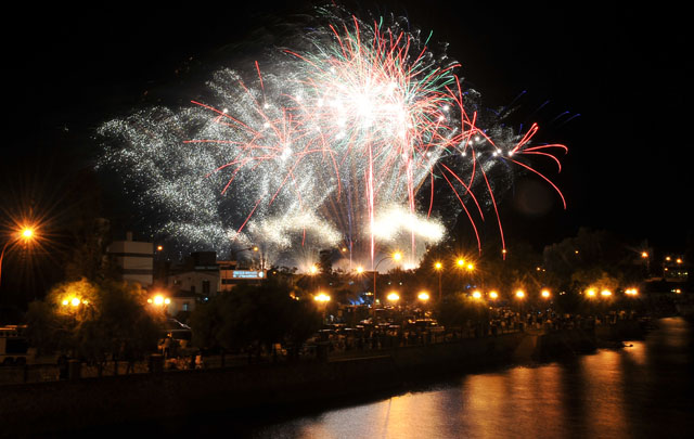 show de fuegos artificales