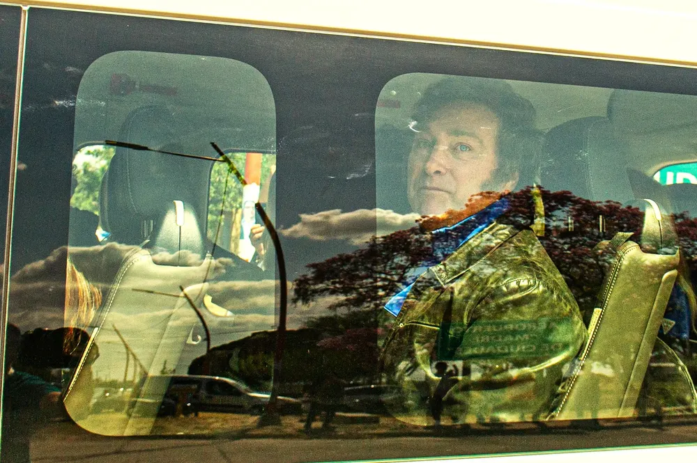 Javier Milei en Santiago del Estero (Télam)