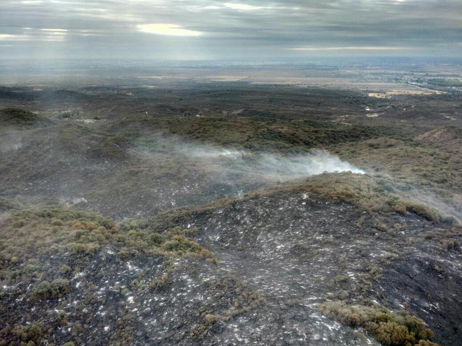 Incendio sofocado Cerro Mogotes