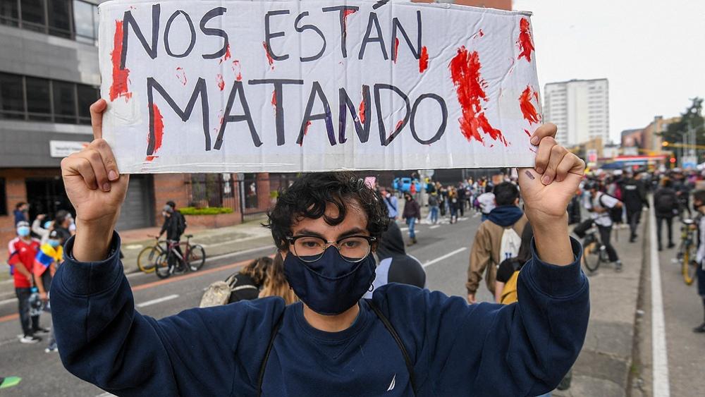 protestas en Colombia by Télam