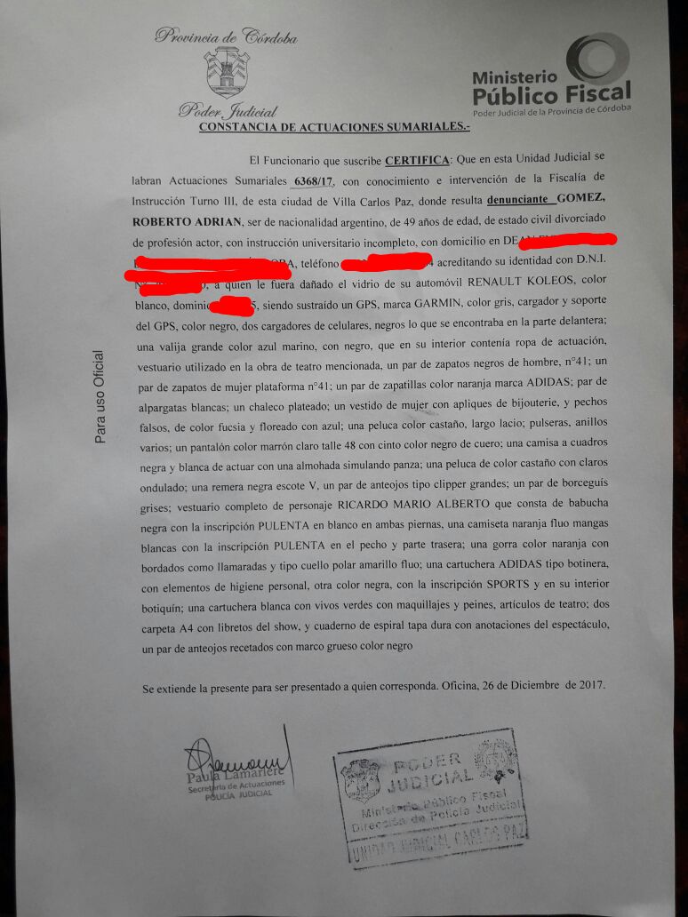 denuncia adrian gomez