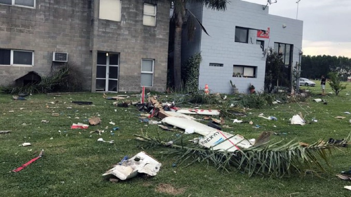 cayó avión en gral rodriguez foto gentileza pablo cigliutti