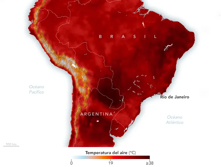 Mapa de altas temperaturas (NASA) 2