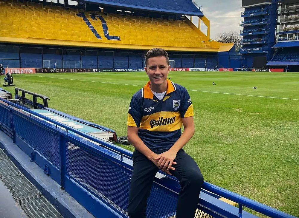 Ander Herrera en La Bombonera (gentileza) 2